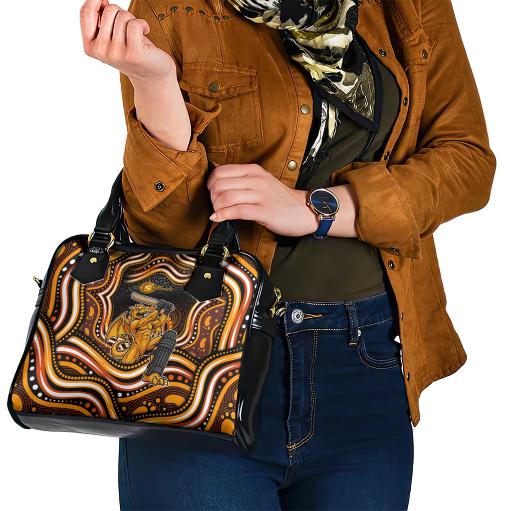 Perth Scorchers Cricket Shoulder Handbag Australian Cricket Mascot - Modern Indigenous Style