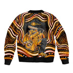 Perth Scorchers Cricket Sleeve Zip Bomber Jacket Australian Cricket Mascot - Modern Indigenous Style