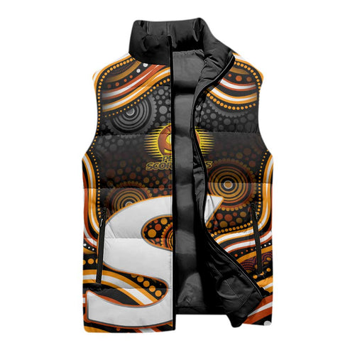 Perth Scorchers Cricket Sleeveless Puffer Jacket Australian Cricket Mascot - Modern Indigenous Style