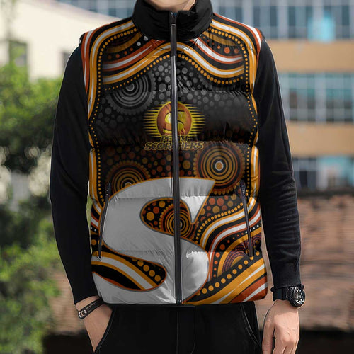 Perth Scorchers Cricket Sleeveless Puffer Jacket Australian Cricket Mascot - Modern Indigenous Style