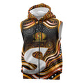 Perth Scorchers Cricket Sleeveless Zip Hoodie Australian Cricket Mascot - Modern Indigenous Style
