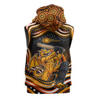 Perth Scorchers Cricket Sleeveless Zip Hoodie Australian Cricket Mascot - Modern Indigenous Style