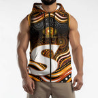 Perth Scorchers Cricket Sleeveless Zip Hoodie Australian Cricket Mascot - Modern Indigenous Style