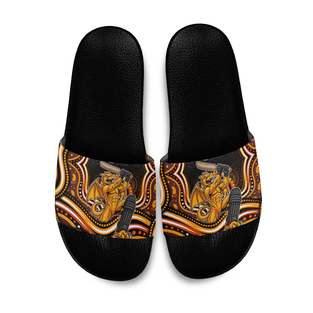Perth Scorchers Cricket Slide Sandals Australian Cricket Mascot - Modern Indigenous Style