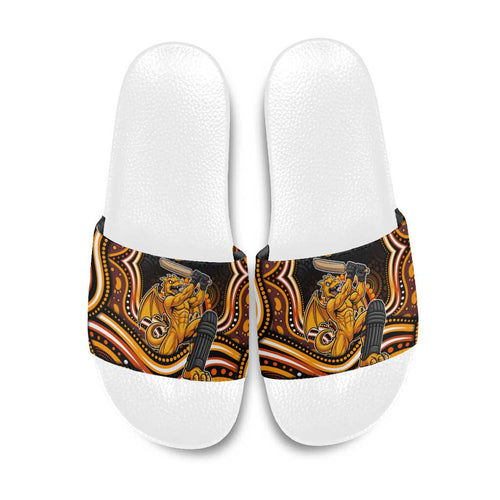 Perth Scorchers Cricket Slide Sandals Australian Cricket Mascot - Modern Indigenous Style