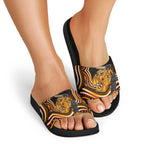Perth Scorchers Cricket Slide Sandals Australian Cricket Mascot - Modern Indigenous Style