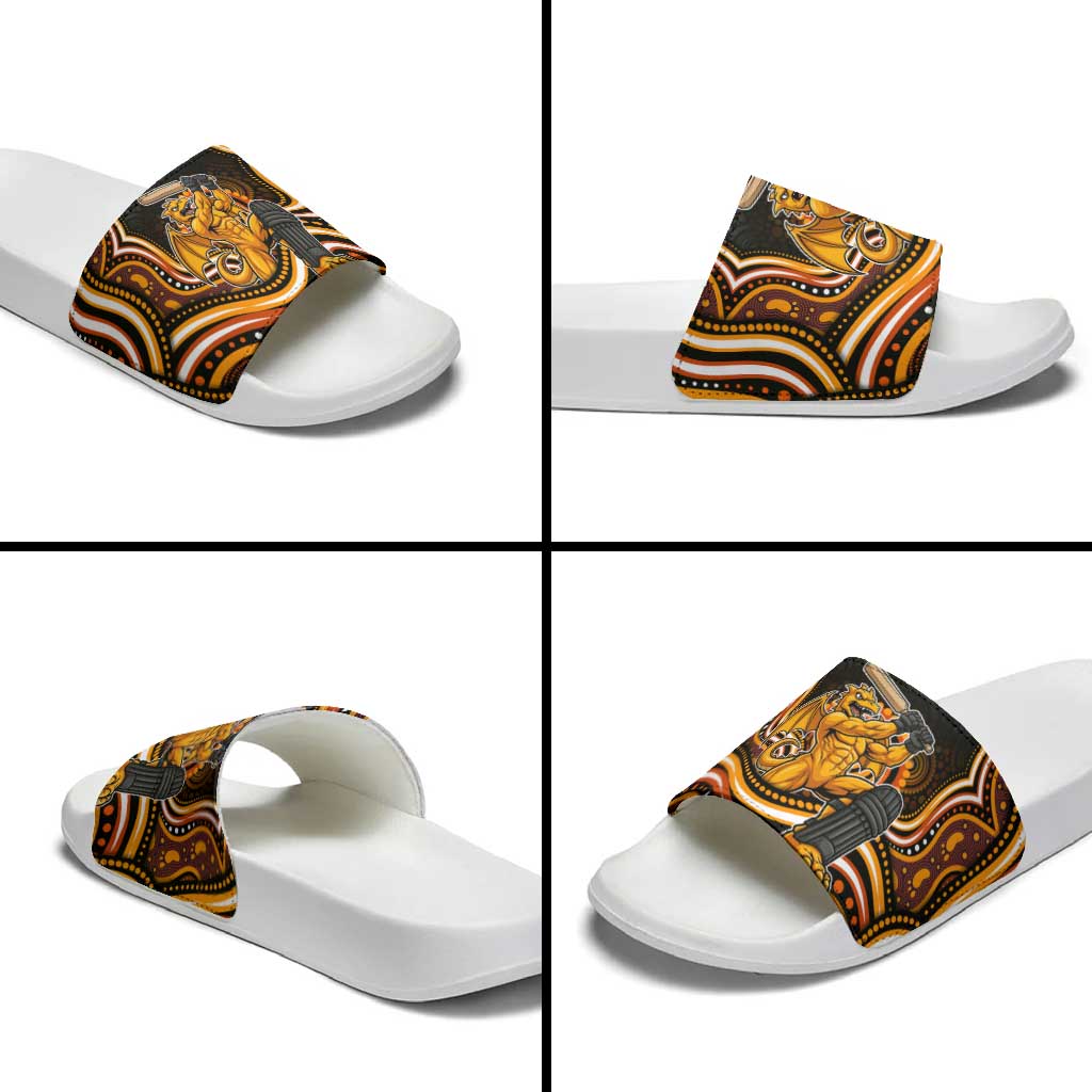 Perth Scorchers Cricket Slide Sandals Australian Cricket Mascot - Modern Indigenous Style