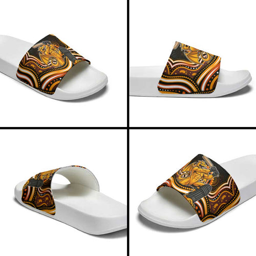 Perth Scorchers Cricket Slide Sandals Australian Cricket Mascot - Modern Indigenous Style