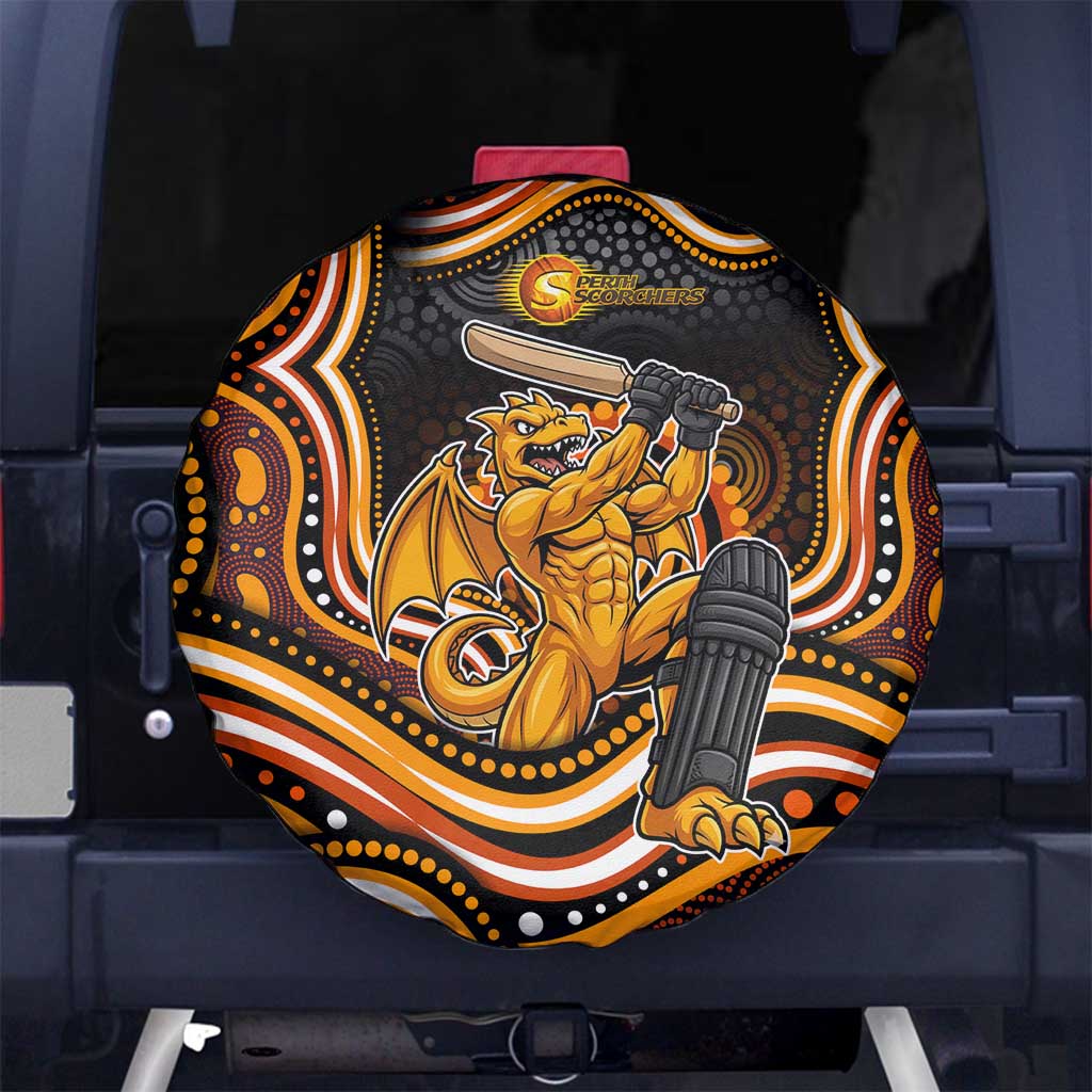 Perth Scorchers Cricket Spare Tire Cover Australian Cricket Mascot - Modern Indigenous Style