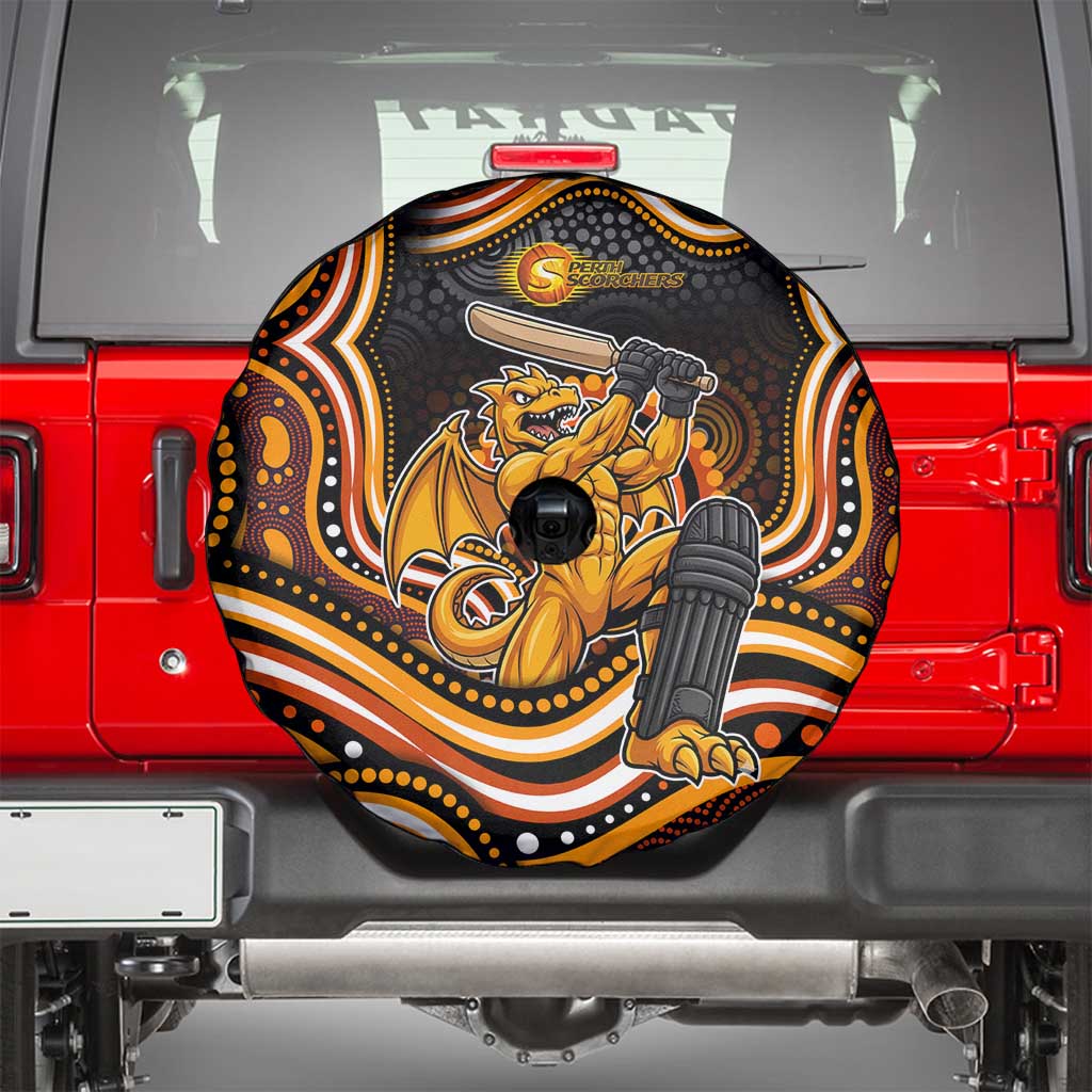 Perth Scorchers Cricket Spare Tire Cover Australian Cricket Mascot - Modern Indigenous Style