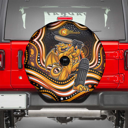 Perth Scorchers Cricket Spare Tire Cover Australian Cricket Mascot - Modern Indigenous Style