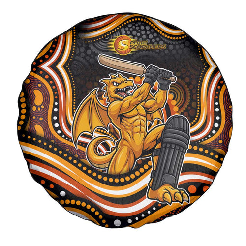 Perth Scorchers Cricket Spare Tire Cover Australian Cricket Mascot - Modern Indigenous Style