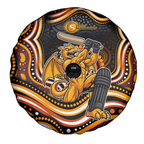 Perth Scorchers Cricket Spare Tire Cover Australian Cricket Mascot - Modern Indigenous Style
