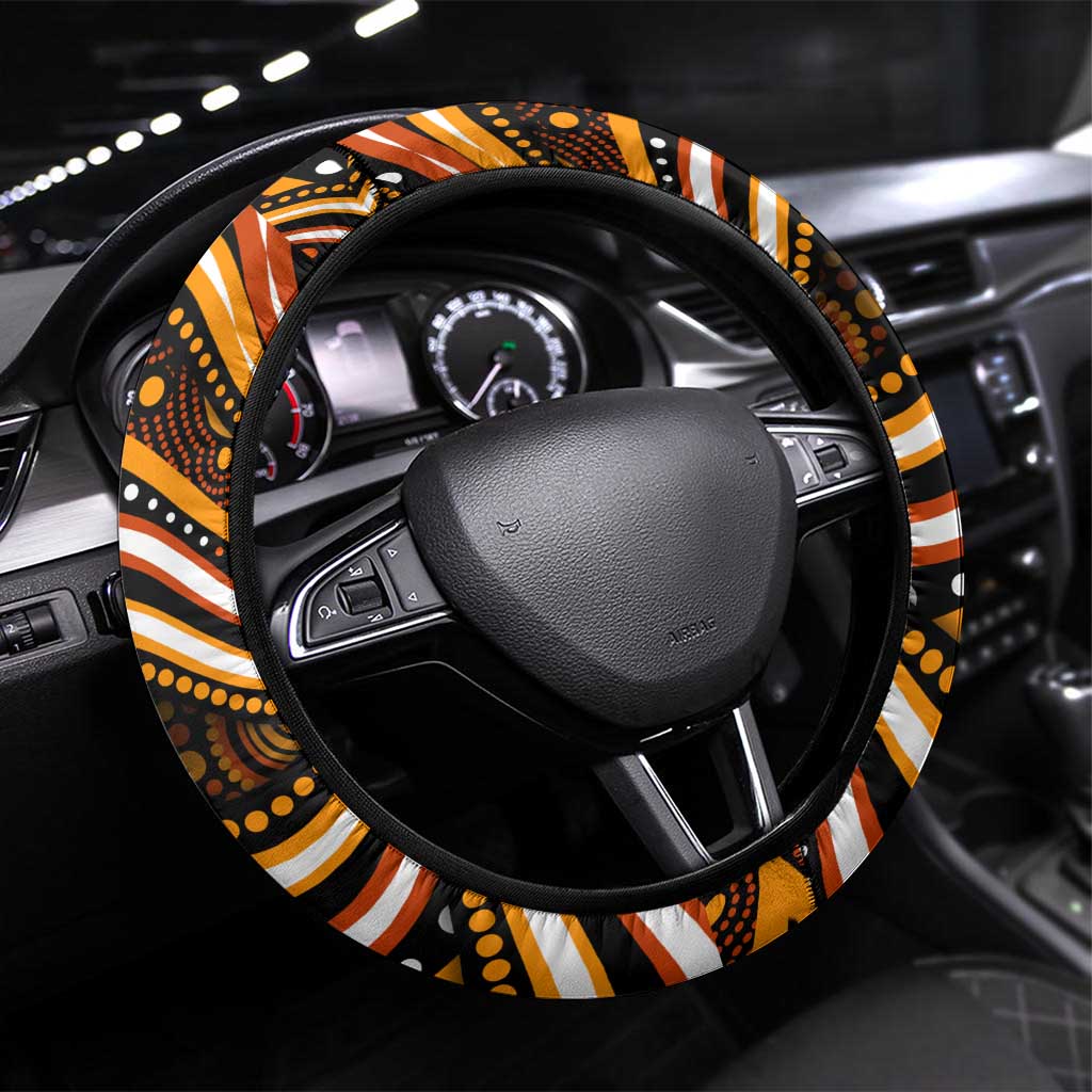 Perth Scorchers Cricket Steering Wheel Cover Australian Cricket Mascot - Modern Indigenous Style