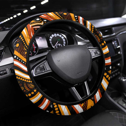 Perth Scorchers Cricket Steering Wheel Cover Australian Cricket Mascot - Modern Indigenous Style
