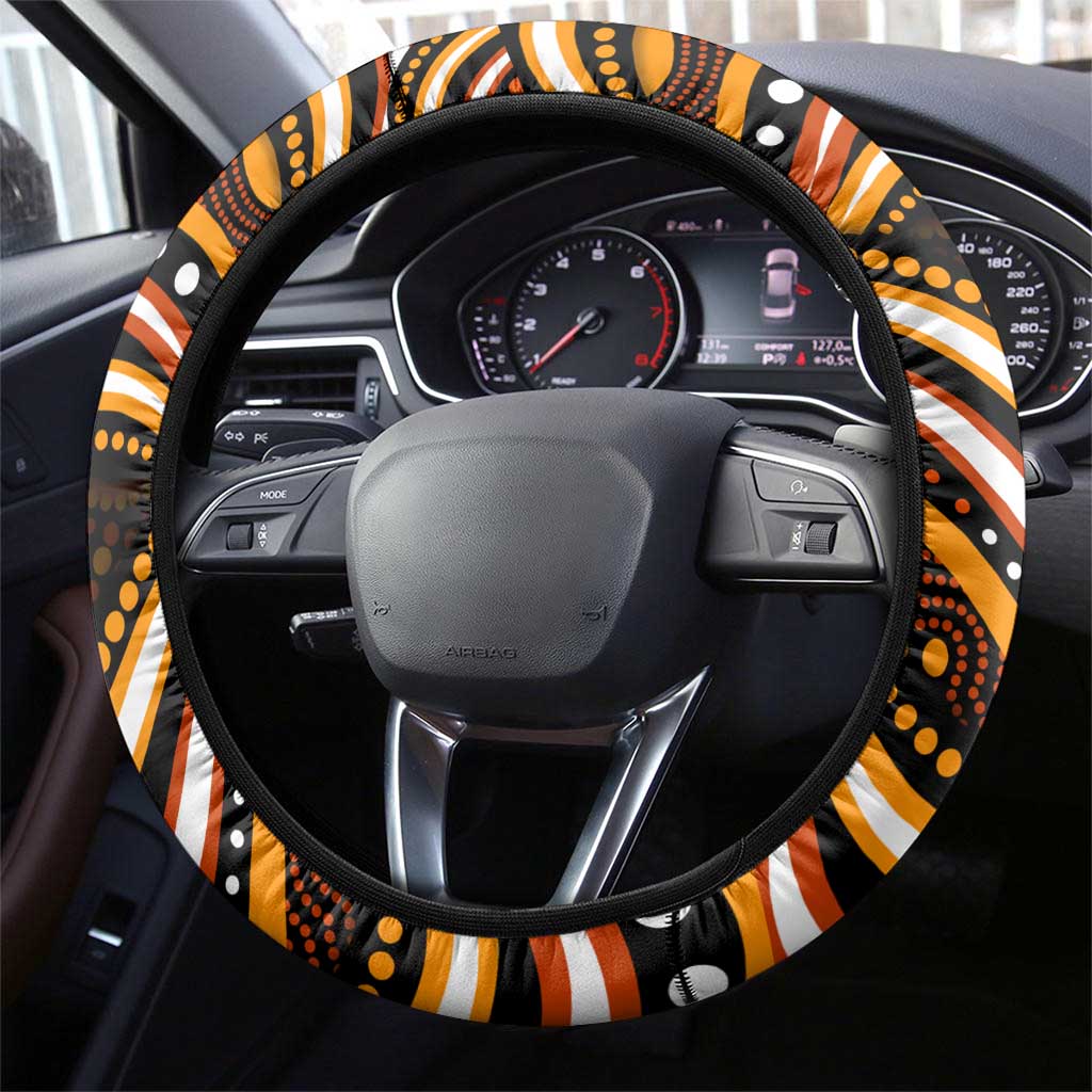 Perth Scorchers Cricket Steering Wheel Cover Australian Cricket Mascot - Modern Indigenous Style