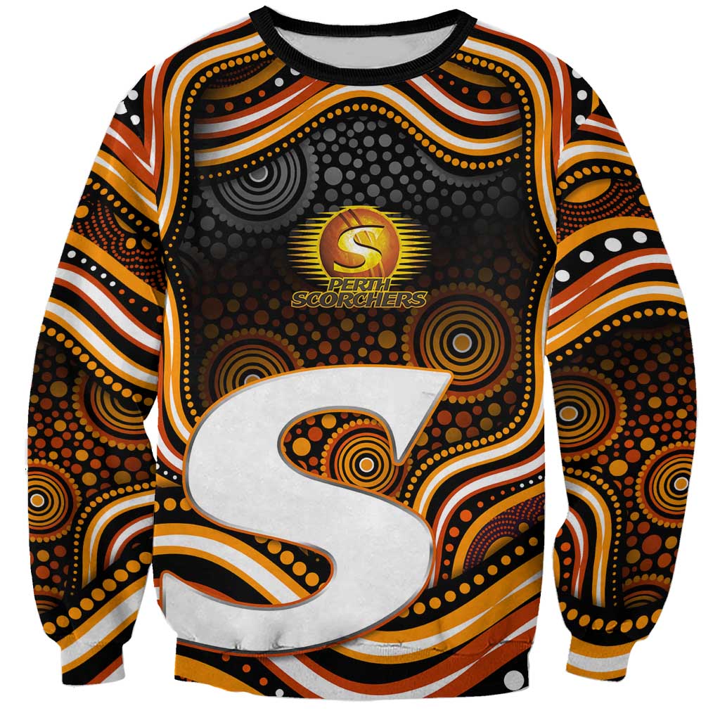 Perth Scorchers Cricket Sweatshirt Australian Cricket Mascot - Modern Indigenous Style
