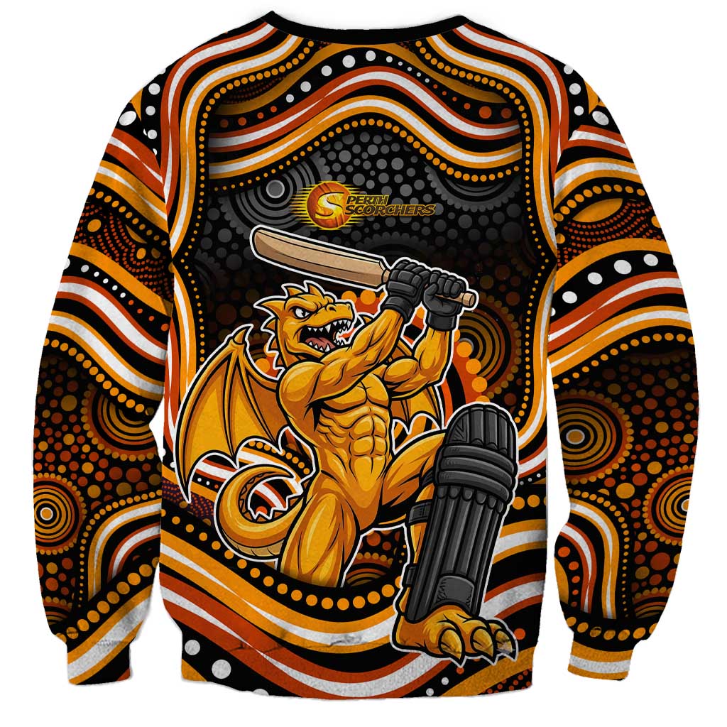 Perth Scorchers Cricket Sweatshirt Australian Cricket Mascot - Modern Indigenous Style