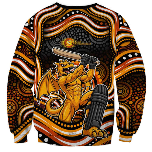 Perth Scorchers Cricket Sweatshirt Australian Cricket Mascot - Modern Indigenous Style