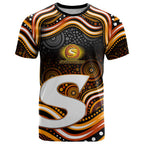 Perth Scorchers Cricket T Shirt Australian Cricket Mascot - Modern Indigenous Style