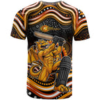 Perth Scorchers Cricket T Shirt Australian Cricket Mascot - Modern Indigenous Style