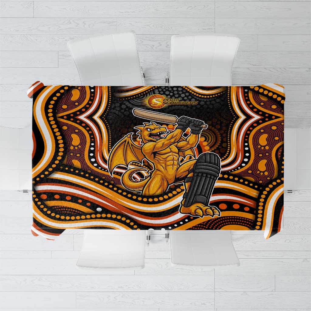 Perth Scorchers Cricket Tablecloth Australian Cricket Mascot - Modern Indigenous Style