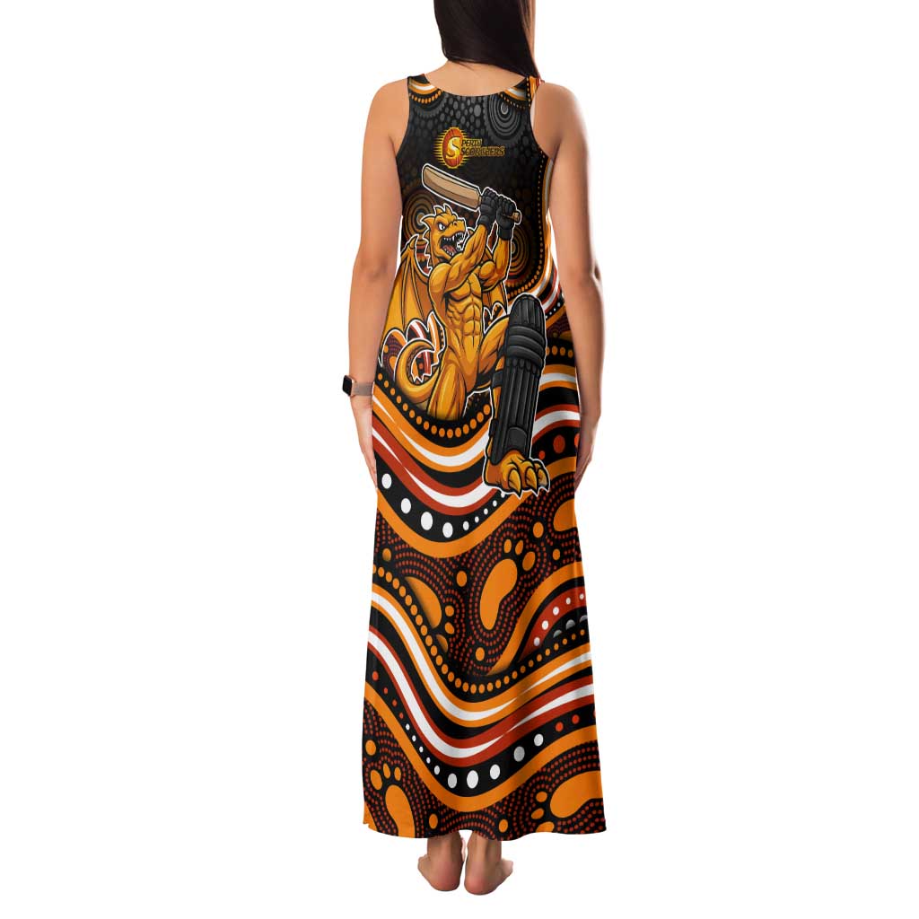 Perth Scorchers Cricket Tank Maxi Dress Australian Cricket Mascot - Modern Indigenous Style