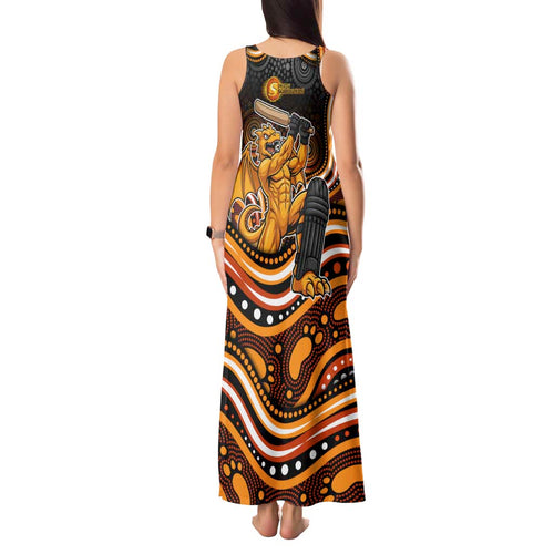 Perth Scorchers Cricket Tank Maxi Dress Australian Cricket Mascot - Modern Indigenous Style