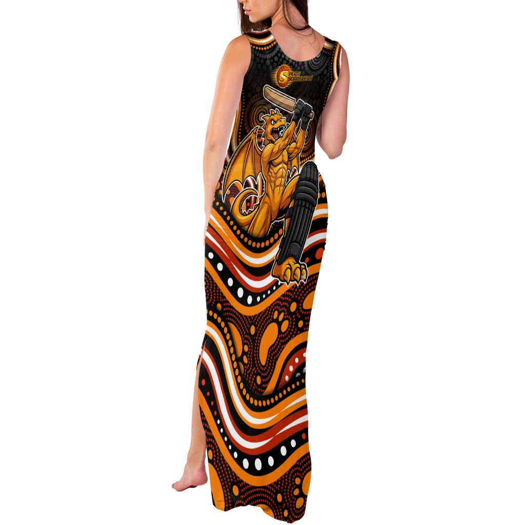 Perth Scorchers Cricket Tank Maxi Dress Australian Cricket Mascot - Modern Indigenous Style