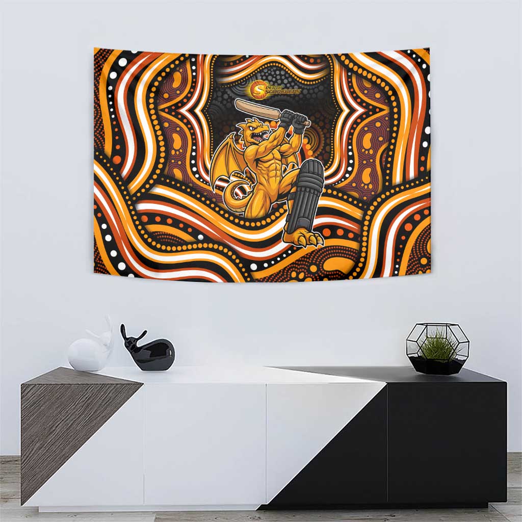 Perth Scorchers Cricket Tapestry Australian Cricket Mascot - Modern Indigenous Style