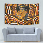 Perth Scorchers Cricket Tapestry Australian Cricket Mascot - Modern Indigenous Style