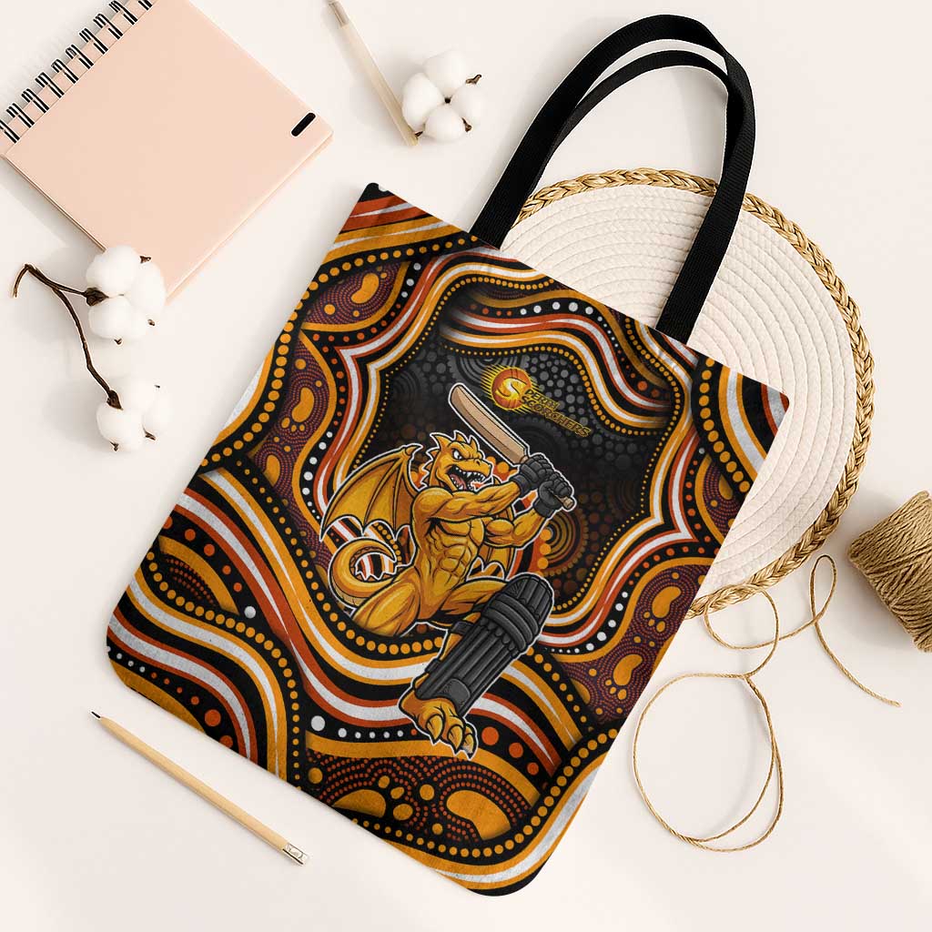 Perth Scorchers Cricket Tote Bag Australian Cricket Mascot - Modern Indigenous Style