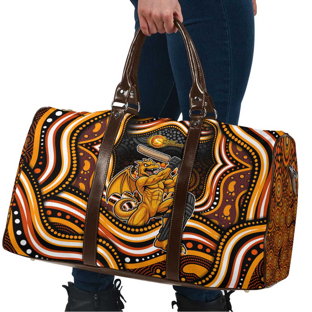 Perth Scorchers Cricket Travel Bag Australian Cricket Mascot - Modern Indigenous Style