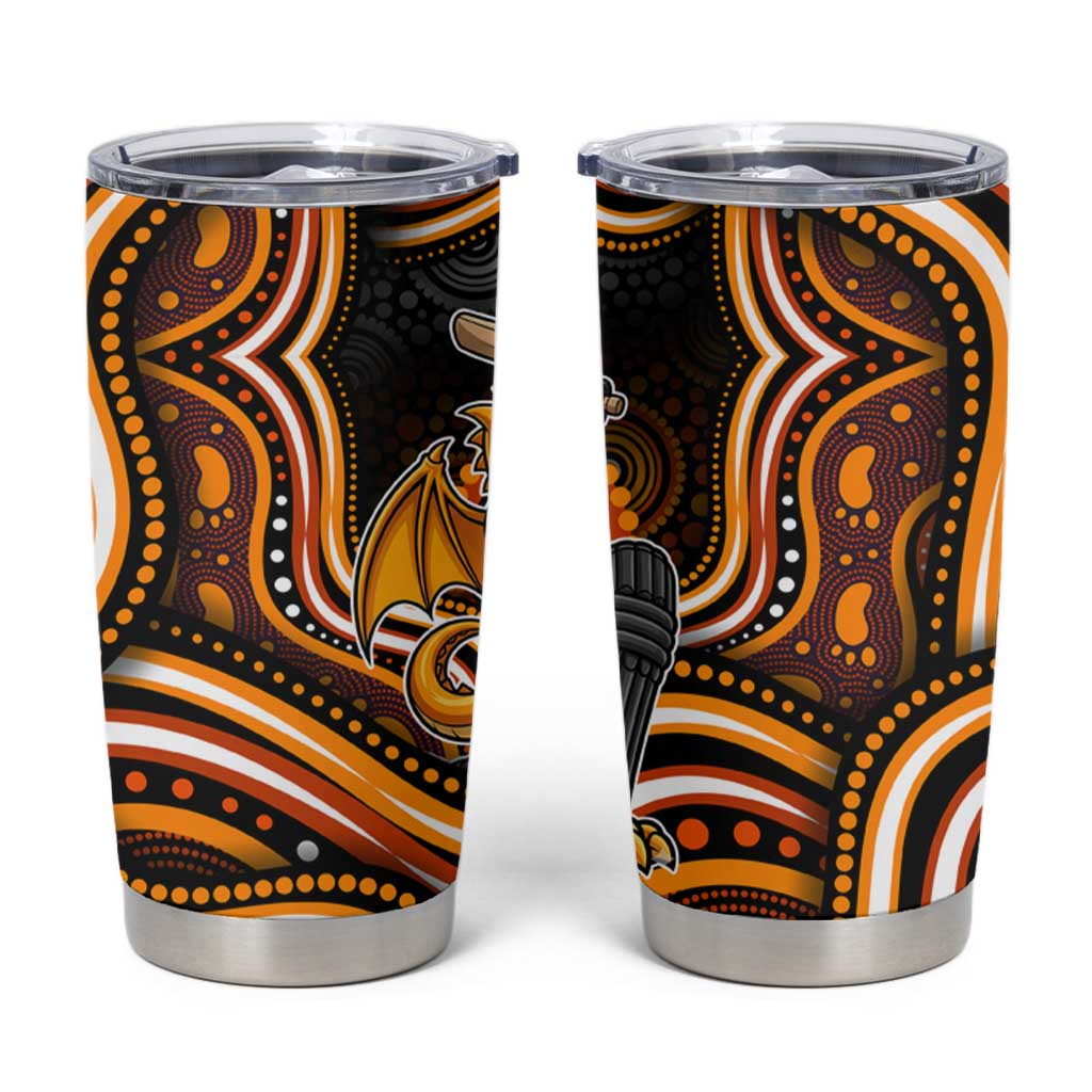 Perth Scorchers Cricket Tumbler Cup Australian Cricket Mascot - Modern Indigenous Style