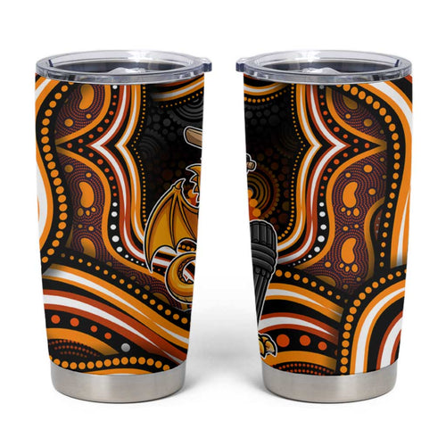 Perth Scorchers Cricket Tumbler Cup Australian Cricket Mascot - Modern Indigenous Style