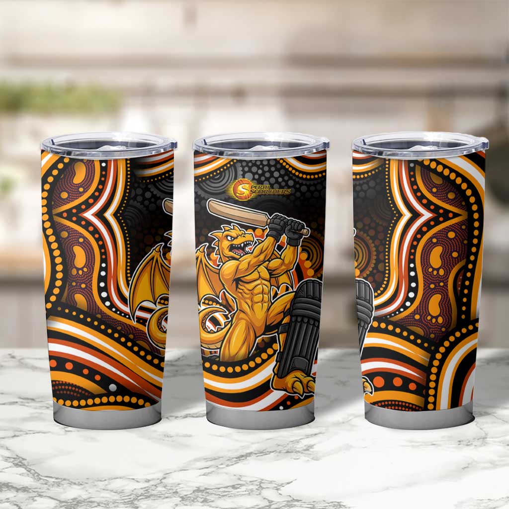 Perth Scorchers Cricket Tumbler Cup Australian Cricket Mascot - Modern Indigenous Style