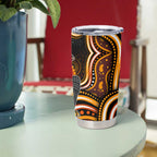 Perth Scorchers Cricket Tumbler Cup Australian Cricket Mascot - Modern Indigenous Style