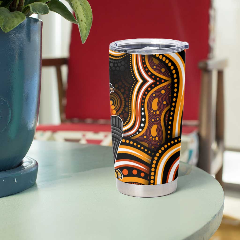 Perth Scorchers Cricket Tumbler Cup Australian Cricket Mascot - Modern Indigenous Style