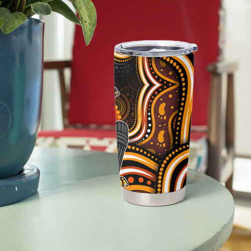 Perth Scorchers Cricket Tumbler Cup Australian Cricket Mascot - Modern Indigenous Style
