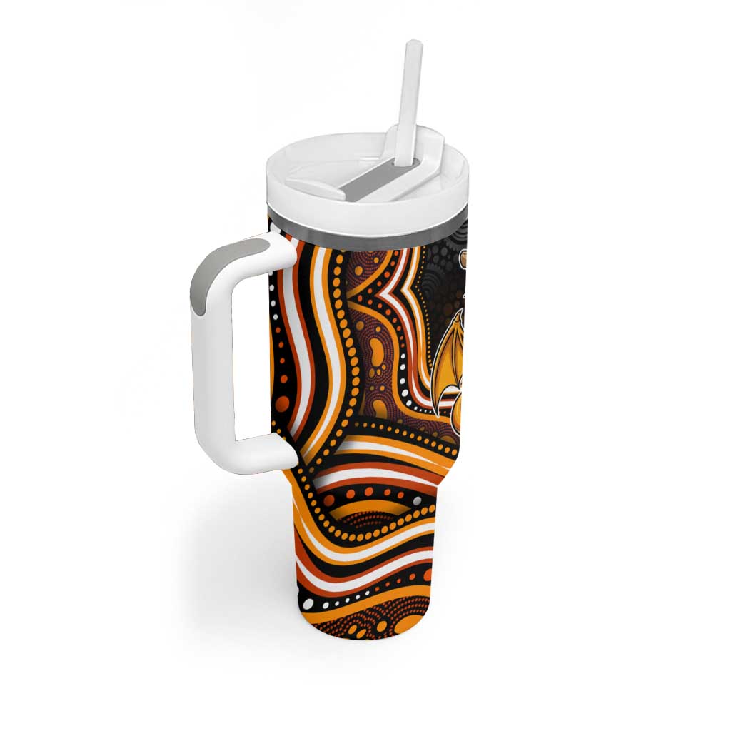 Perth Scorchers Cricket Tumbler With Handle Australian Cricket Mascot - Modern Indigenous Style