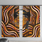 Perth Scorchers Cricket Window Curtain Australian Cricket Mascot - Modern Indigenous Style
