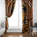Perth Scorchers Cricket Window Curtain Australian Cricket Mascot - Modern Indigenous Style