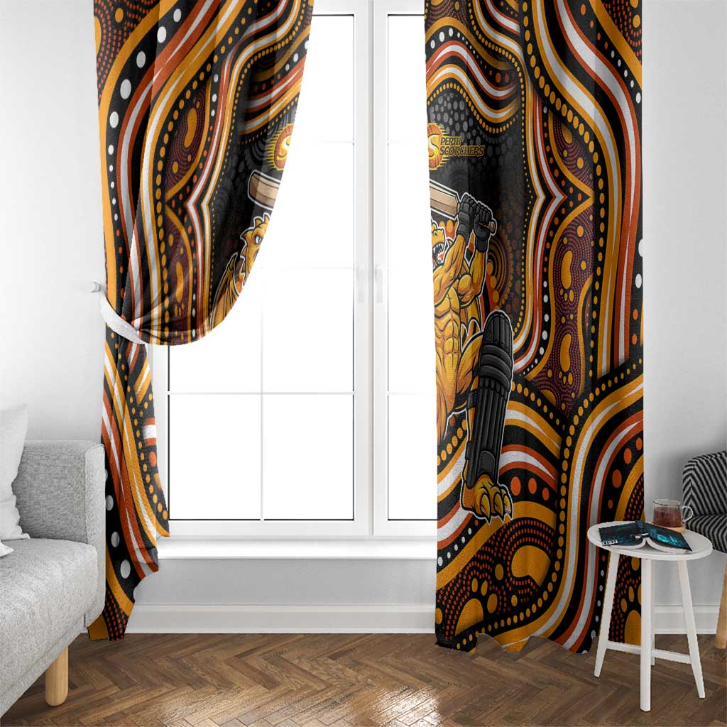 Perth Scorchers Cricket Window Curtain Australian Cricket Mascot - Modern Indigenous Style