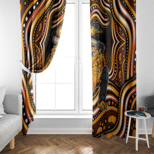Perth Scorchers Cricket Window Curtain Australian Cricket Mascot - Modern Indigenous Style