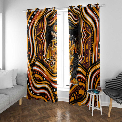 Perth Scorchers Cricket Window Curtain Australian Cricket Mascot - Modern Indigenous Style