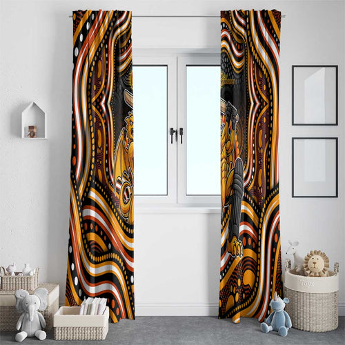 Perth Scorchers Cricket Window Curtain Australian Cricket Mascot - Modern Indigenous Style