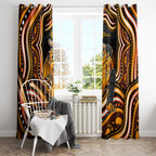 Perth Scorchers Cricket Window Curtain Australian Cricket Mascot - Modern Indigenous Style