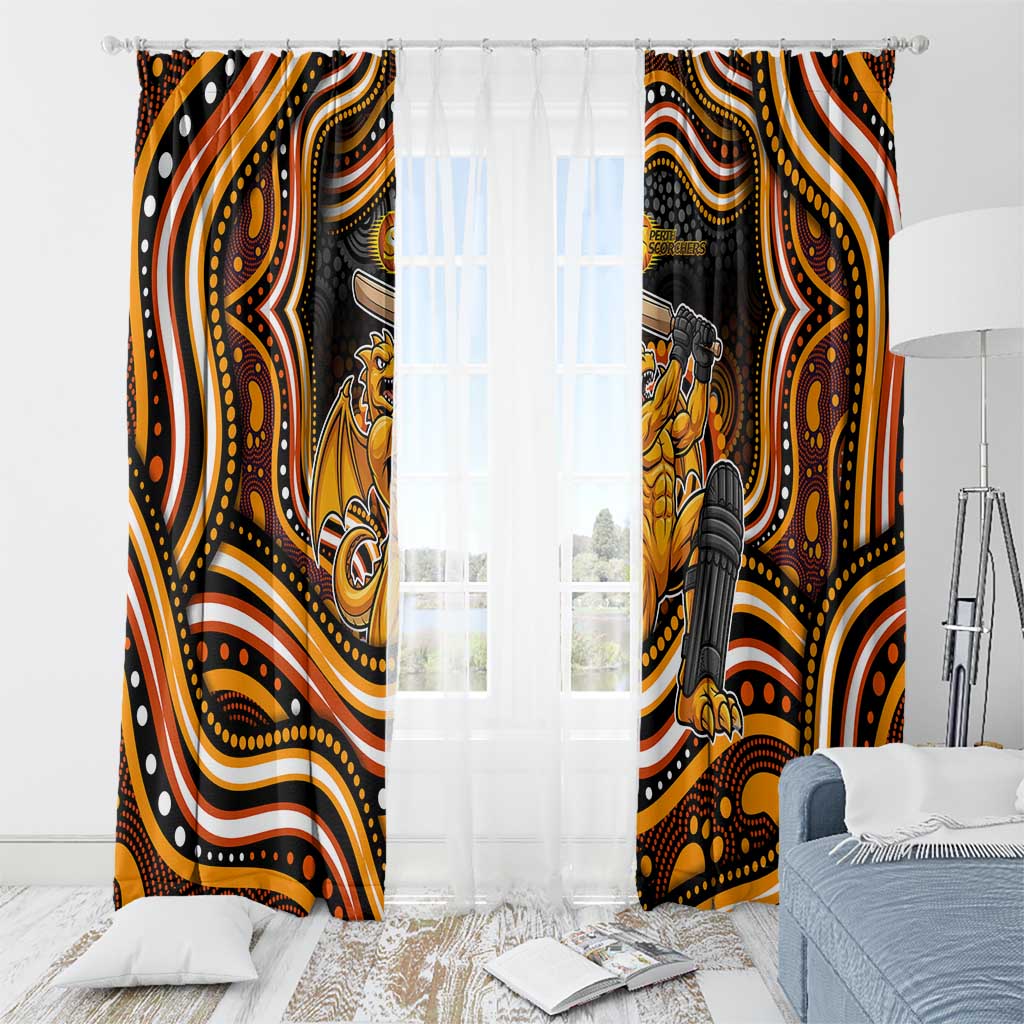 Perth Scorchers Cricket Window Curtain Australian Cricket Mascot - Modern Indigenous Style