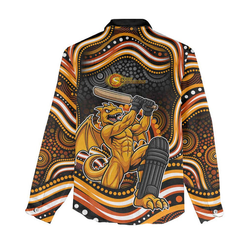 Perth Scorchers Cricket Women Casual Shirt Australian Cricket Mascot - Modern Indigenous Style