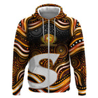 Perth Scorchers Cricket Zip Hoodie Australian Cricket Mascot - Modern Indigenous Style